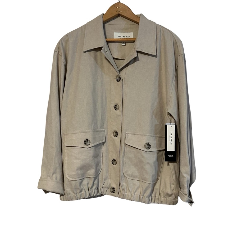 Liverpool Los Angeles Dusty Tan Casual Jacket New Size Small Button Down